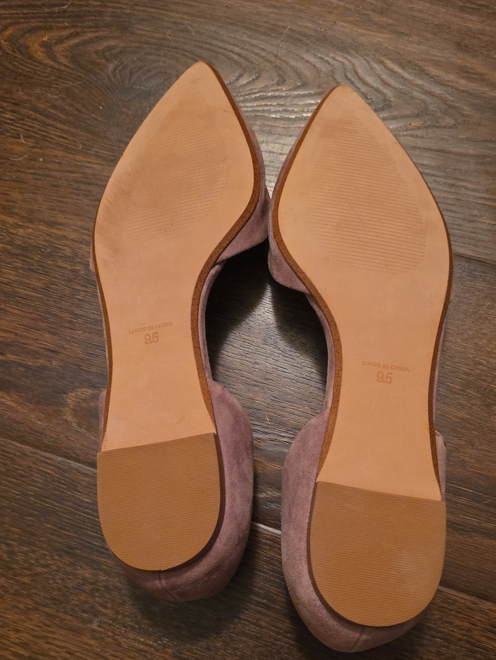 Madewell Suede Pointed D'Orsay Flats Size 9.5 - Picture 3 of 4